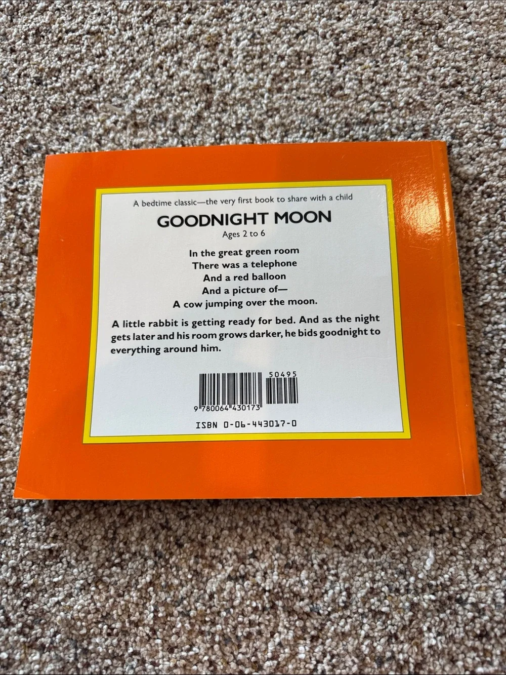 Goodnight Moon Picture Book - Green Cover
